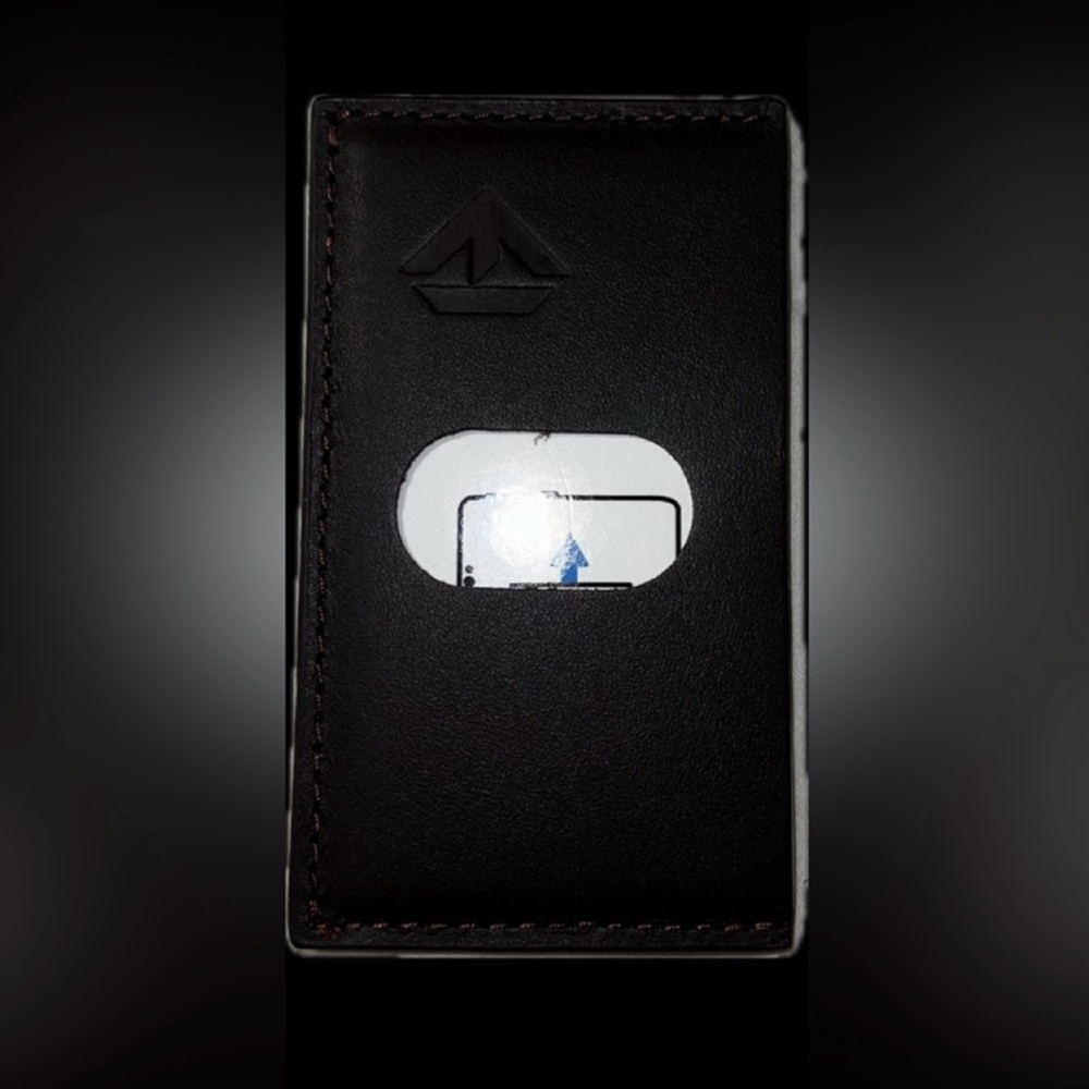🍄 NWT Phone Card Wallet Pouch Stick On Back Of Phone Brown OneTres Slim Brown
